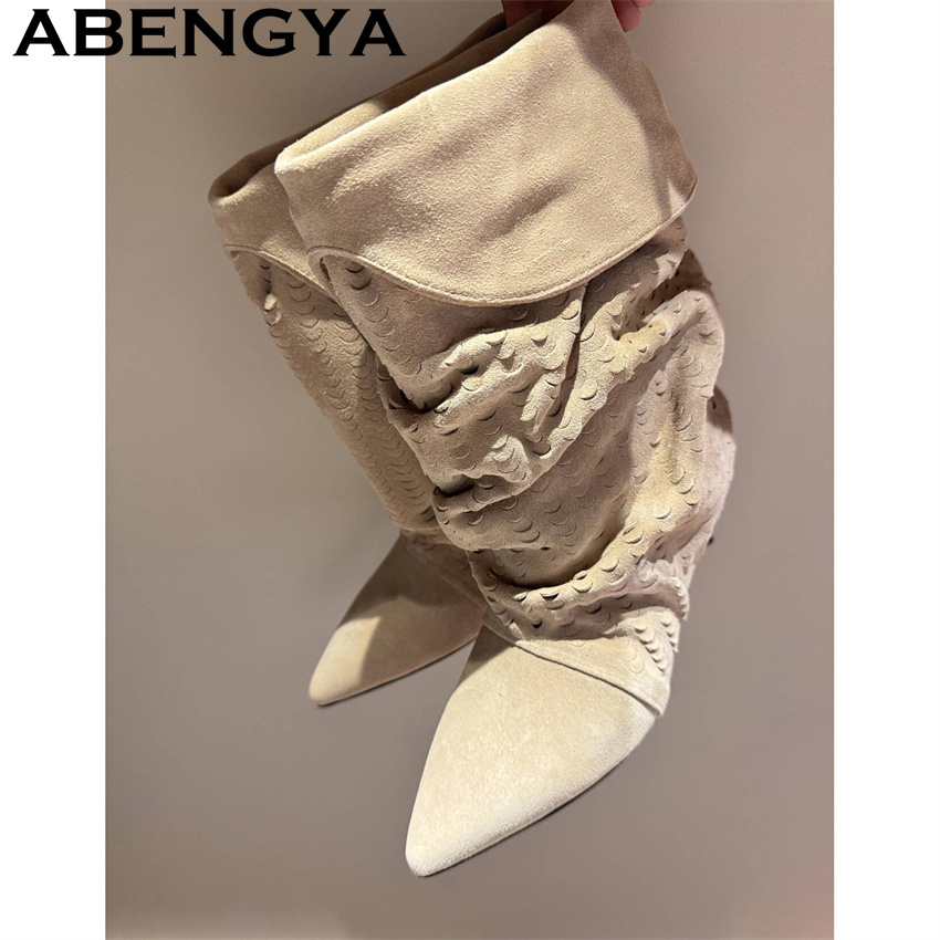 New Ethnic Fashion - Kadınlar İçin Orta Boy Kısa Botlar
