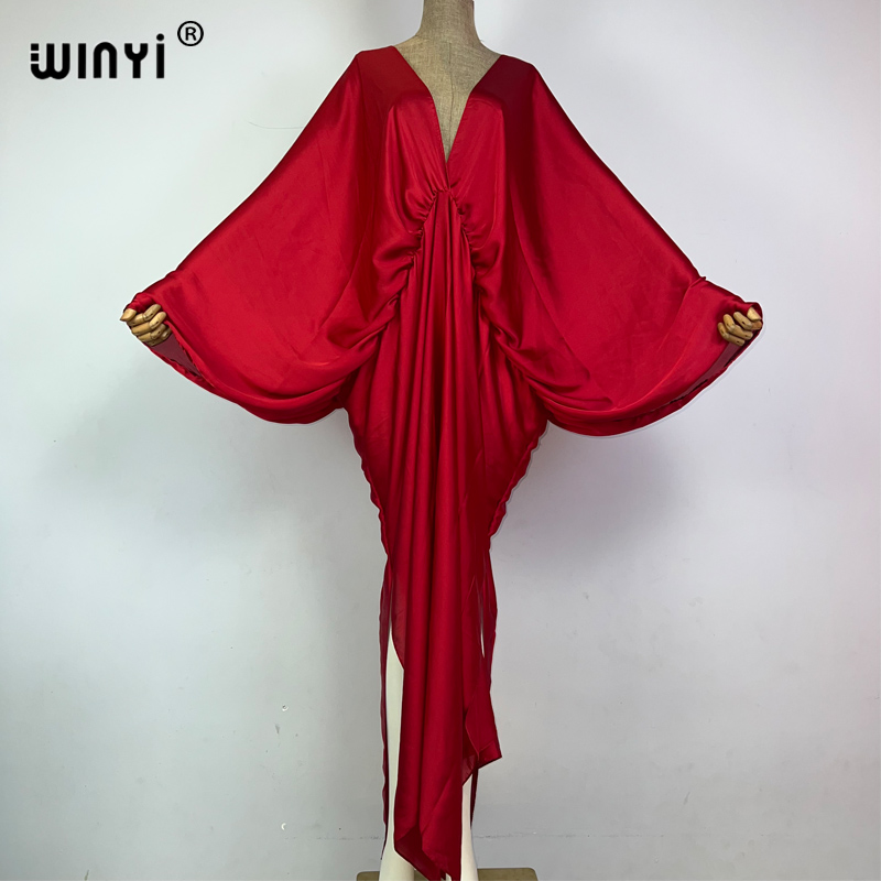 Ethnic Gown - WINYI tek renkli zarif Mayo Cover