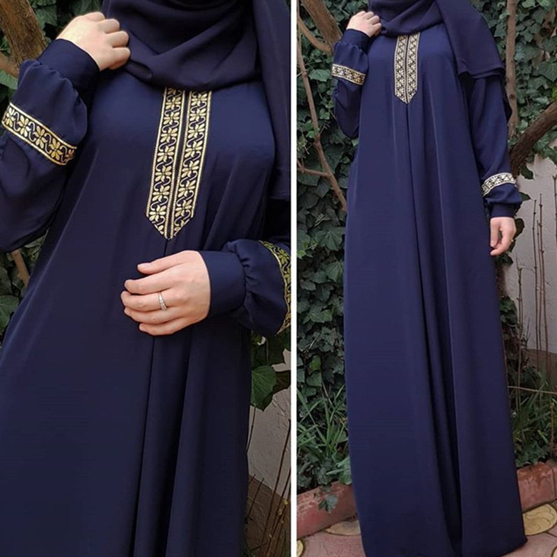 Ethnic Gown - Müslüman etnik tarzı baskı Abayas artı