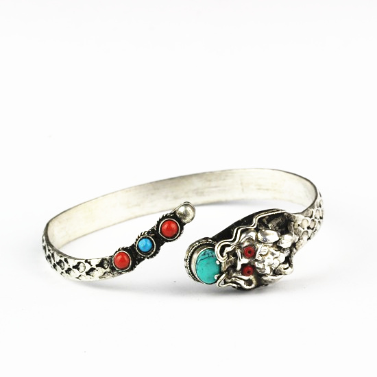 Ethnic Fashion Com - Tibet Bilezikleri Metal Bakır Ejderha Muska