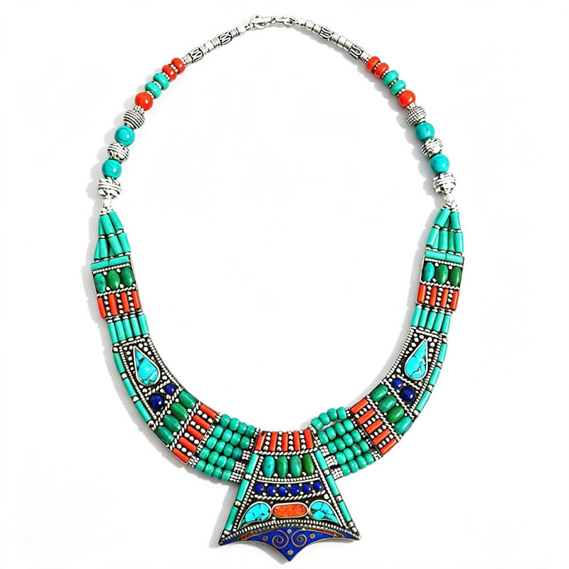 Ethnic Fashion Com - BOHO Vintage Kolye Koleksiyonu Bakır Kakma