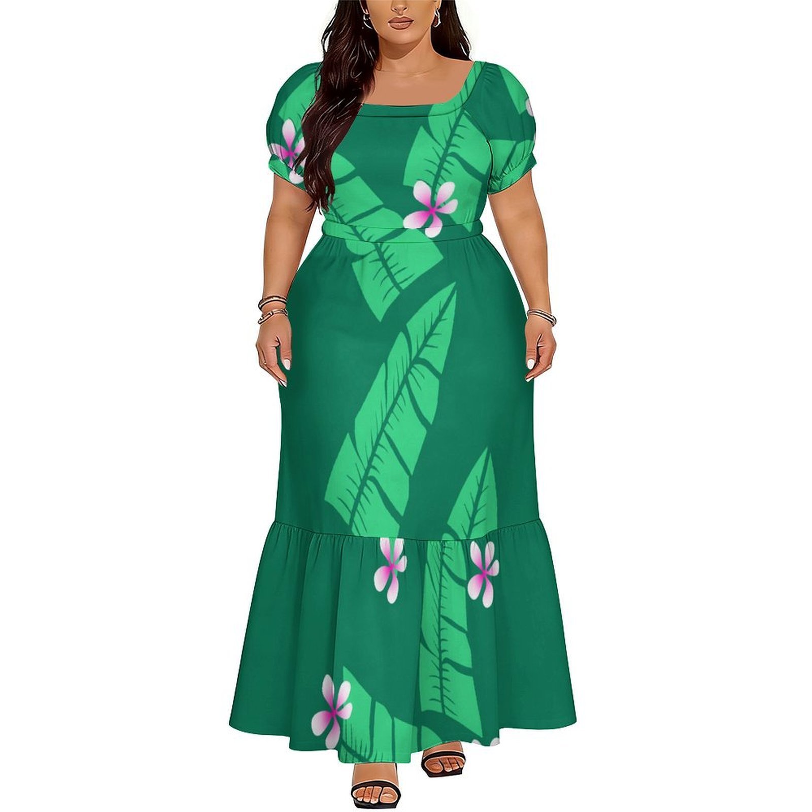Ethnic Gown - Polinezya Samoa Adası Tarzında Rahat Kadın