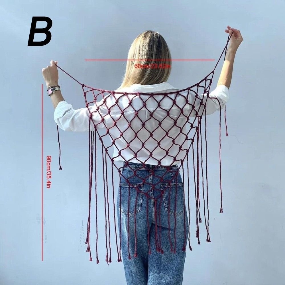 Bohem Tarzı Fileli Saçaklı Eşa - Ethnic Fashion Design incelemesi ve fiyatı
